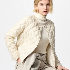 Uniqlo Quilted Crew-Neck Jacket - Cream